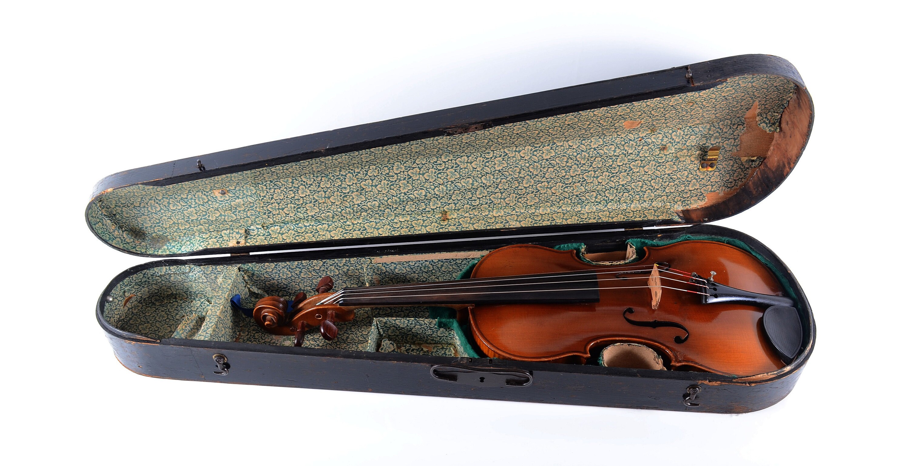 【現状品】バイオリン　ケース付き　年代物 SUZUKIオリジナル バイオリンケース オブロン型 // バイオリン