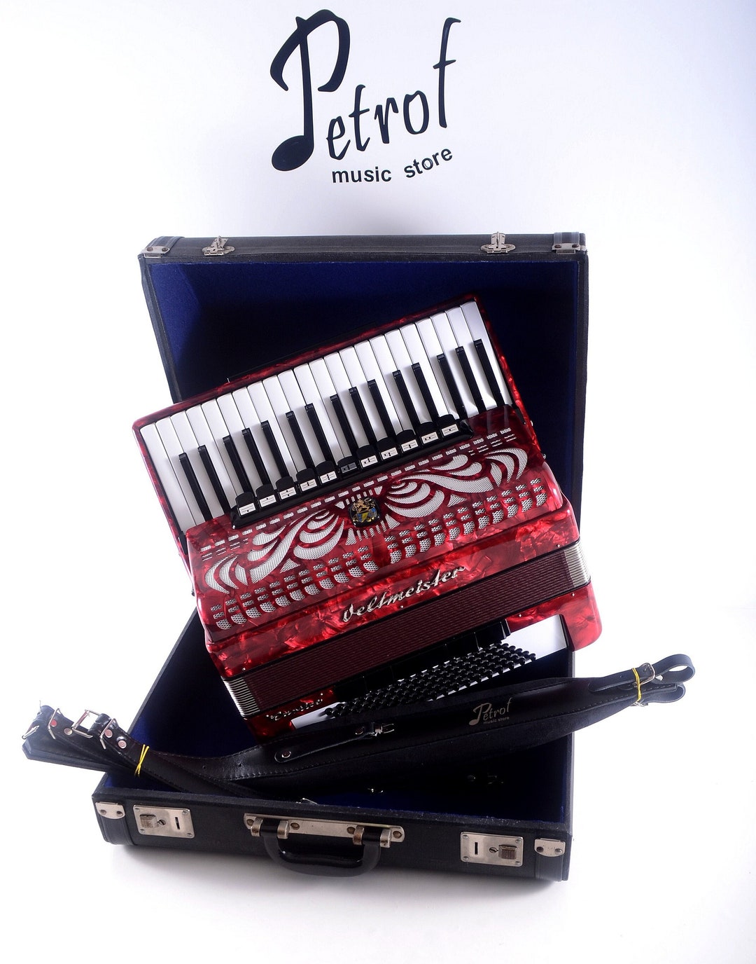 TOP German Made Accordion Weltmeister Caprice 96 Bass,16 Reg.&original