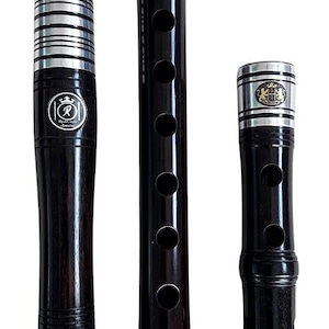 Artisanat de qualité supérieure ! Flûte traversière traditionnelle bulgare Kaval en ré - en palissandre, abanos - grenadil, cocobolo