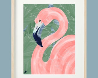 Flamingo Art Print DIGITAL PRINT