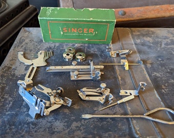 Set of Vintage Singer Sewing Machine Attachments