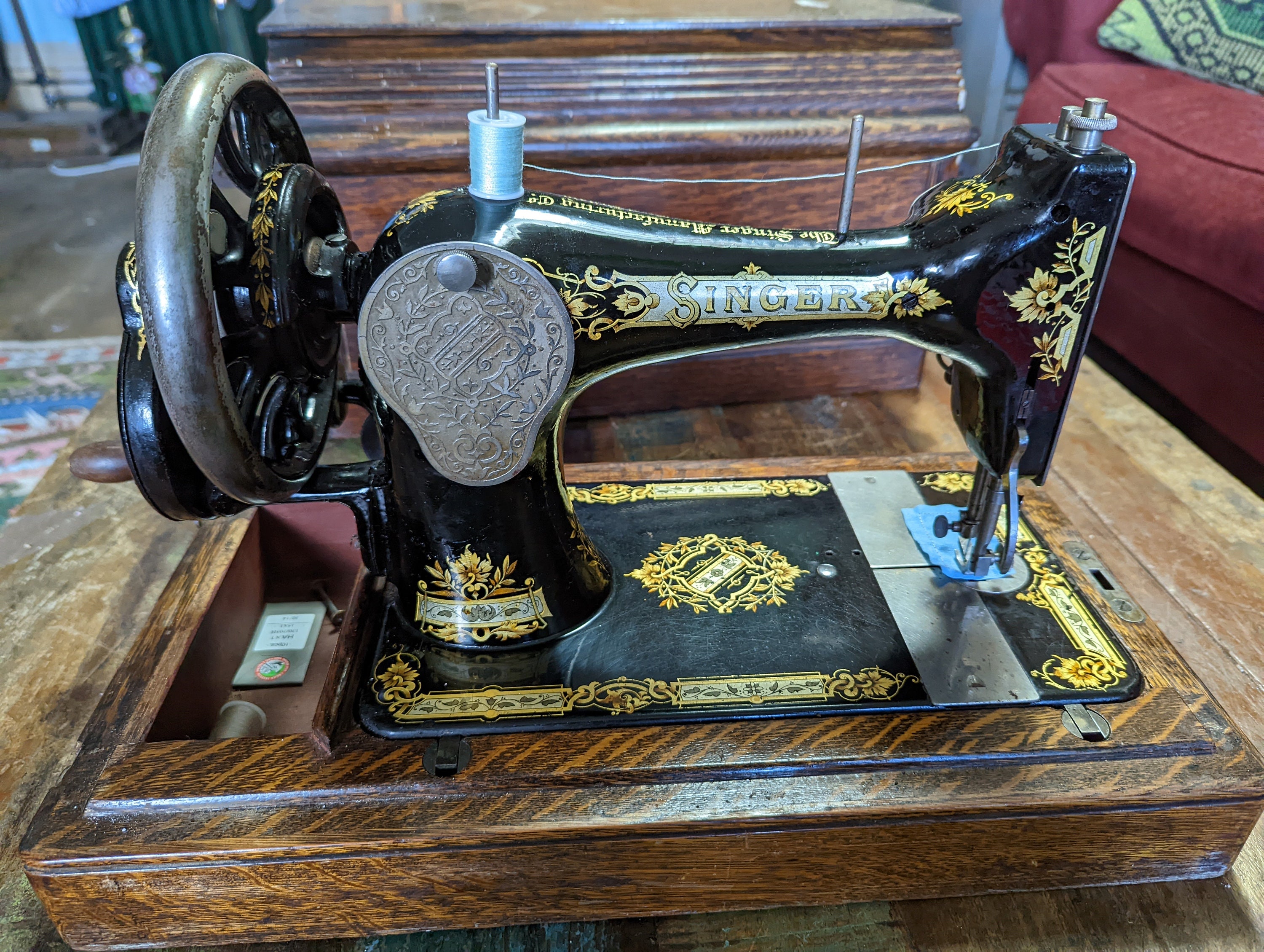 Singer 28K Hand Crank Sewing Machine Etsy