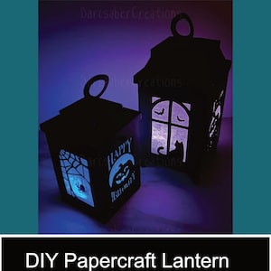 DIY Papercraft Lantern SVG&#39;s and PDF&#39;s + Halloween Designs & Svg&#39;s