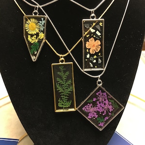 Pressed Flower Necklaces