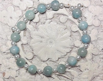 Sage Green Pearl Bracelet