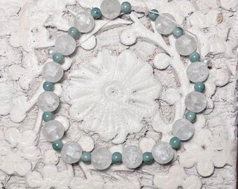 Crackled & Green Bracelet