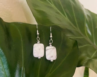 Evelyn Howlite Dangle Earrings
