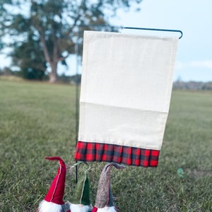 Garden Flag - Red and Black Buffalo Plaid - Sublimation Friendly