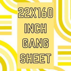 DTF Gang sheet, DTF Print 22 x 160