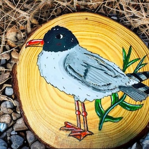 Seagull wooden hanging sign