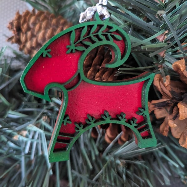 Yule Goat| Small Ornament| Pagan Ornament | 2023 Ornament | First Christmas Ornament |