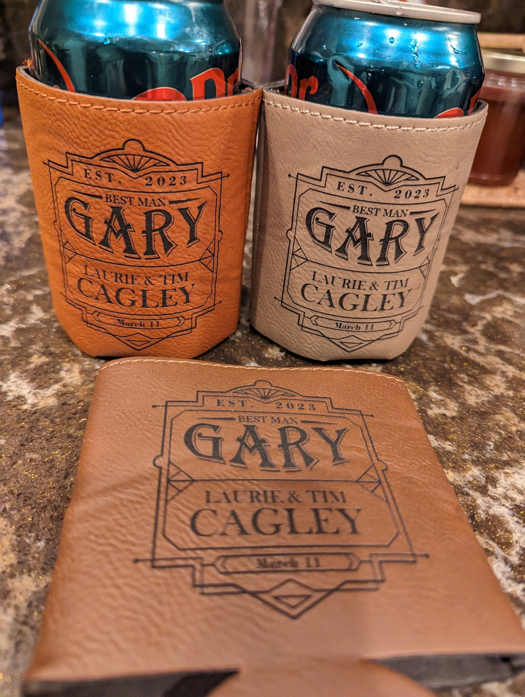 Custom Can Cooler Groomsmen Gifts Personalized Can Cooler Engraved Can Coolers Bachelor Party