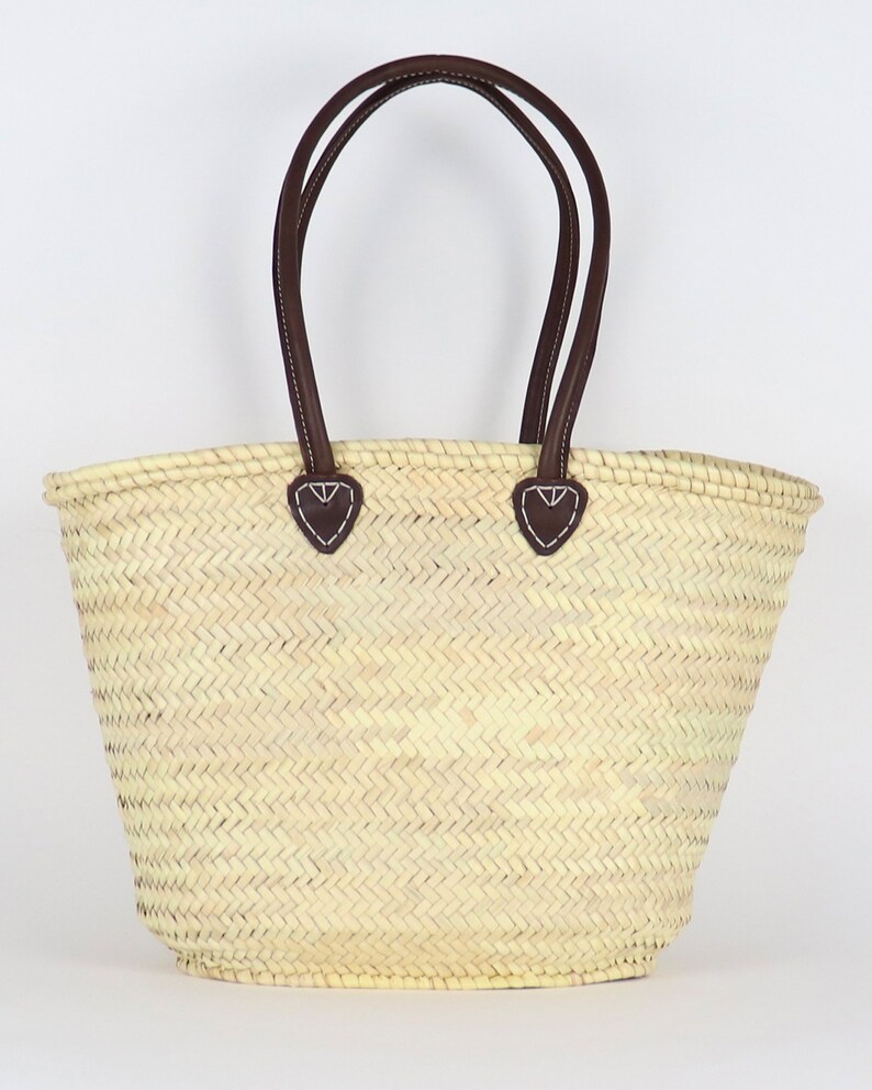 FRENCH BASKET Market Basket With a Leather Fruit Basket Straw - Etsy