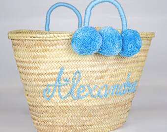 Straw bags Wedding guest gift Personalized monogram bag basket, bridal shower bags, customized straw bags, custom beach bag, straw tote
