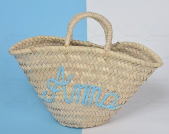 Straw bags Wedding guest gift Personalized monogram bag basket, bridal shower bags, customized straw bags, custom beach bag, straw tote