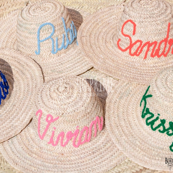 Personalized Bachelorette Party Hats Floppy Beach Hat, Bachelorette Trip Hat, Sun Hat, Honeymoon Beach Hat, Sun Hat, Bride to be Gift