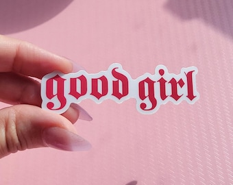 good girl vinyl weatherproof sticker