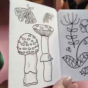 utskrivbar minizine natur målarbok digital fil bild 2