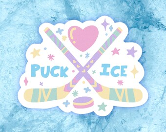 puck ice matte vinyl sticker