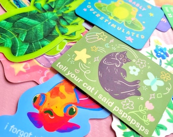 build your own sticker pack (4 in a bundle)