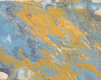 Canvas marble painting