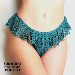 Crochet Bikini Pattern, String Bikini Bottom, Sexy Thong Panties Lingerie Pattern, PDF Sexy Crochet Pattern, Beach Crochet Pattern, Summer