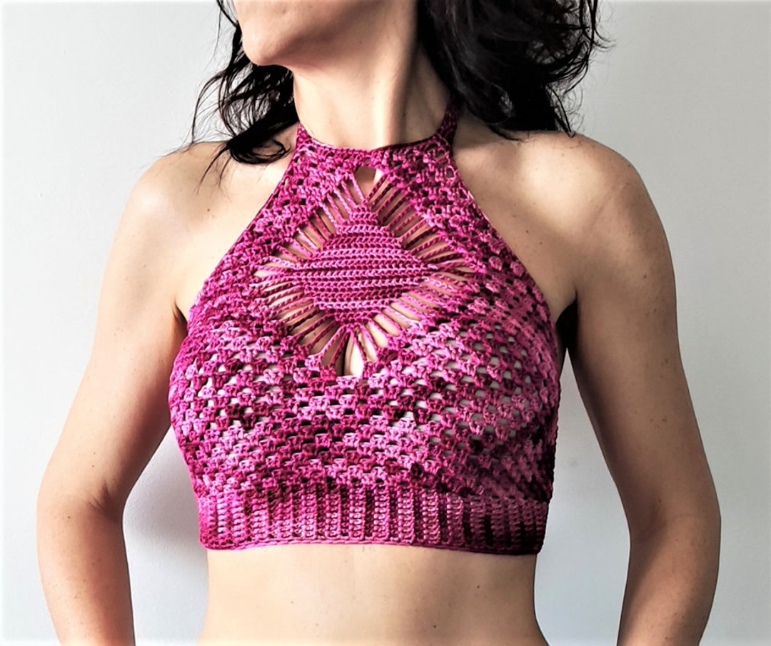 Crochet Crop Top Pattern Bralette Lace Top - Etsy