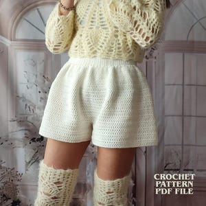 Crochet Shorts Pattern PDF – High Waisted Shorts Pattern, Easy DIY Crochet Shorts, Boho Festival Bottoms, Loungewear Crochet Clothing