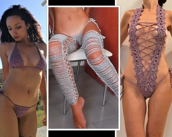 CROCHET LINGERIE PATTERN, Crochet Bikini