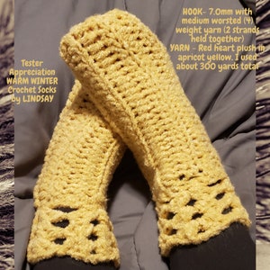 Cute Easy Crochet Cozy Socks Pattern, House Slippers, Leg Warmers image 8