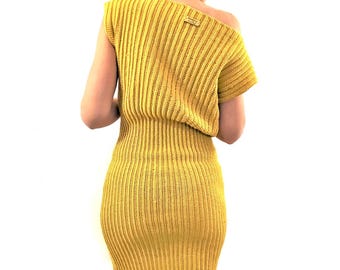 Sexy Crochet Dress Pattern, Sweater Dress, Puff Sleeve or Vest