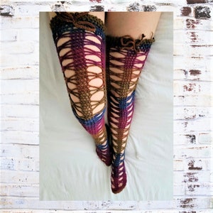 Thigh High Socks Crochet Pattern, Knee High Sexy Leggings, Fishnet Stockings Lingerie