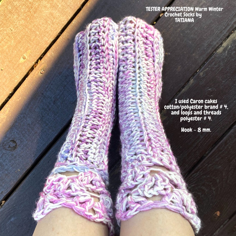 Cute Easy Crochet Cozy Socks Pattern, House Slippers, Leg Warmers image 4