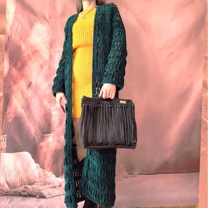 Einfaches geripptes Häkelmuster für Pullover Kleid PDF, Anfänger Kurzes Kleid Maßanfertigung, Gemütliches Langarm Bodycon Winter Häkelanleitung Bild 16