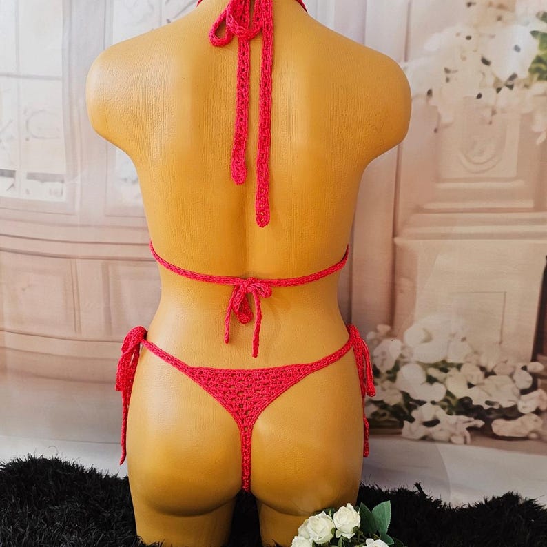 Sexy Bikini-Muster, häkeln Dessous-Muster-Set, String und Bralette-Top-Muster, Frauen DIY Muster, Strand häkeln Muster, Sexy Geschenk Bild 16