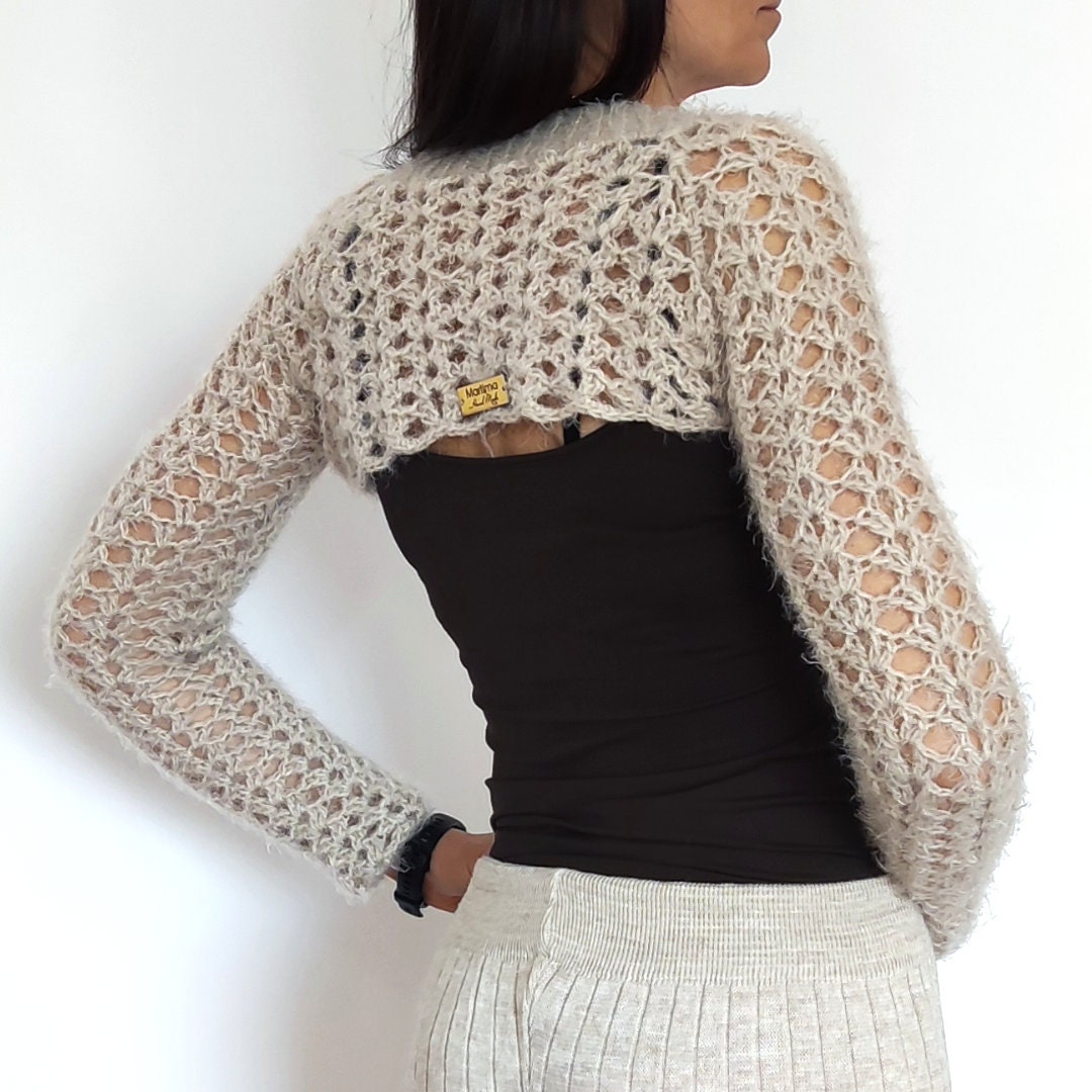 Crochet Long Sleeve Bolero Cardigan Crochet Shrug Pattern Sleeves