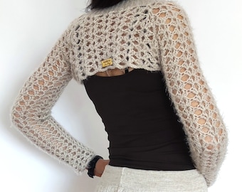 Crochet Shrug Pattern Sleeves, Cardigan Bolero
