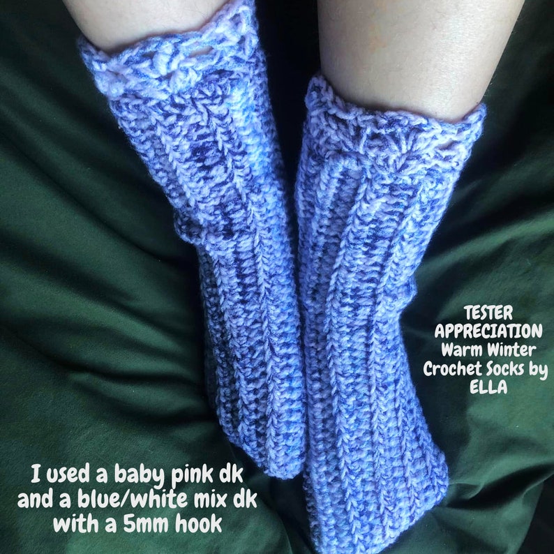 Cute Easy Crochet Cozy Socks Pattern, House Slippers, Leg Warmers image 9