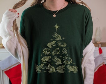 Goblincore Shirt Frog Shirt Christmas Frog Tshirt Cottagecore Goblincore Clothing Dark Academia Shirt Goblin Core Whimsigoth Clothing Toad