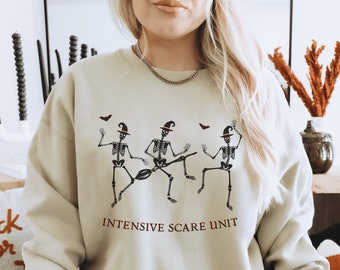 Intensive Scare Unit Sweatshirt Icu Sweatshirt Halloween Icu Nurse Sweatshirt Icu Halloween Shirt Icu Sweater Intensive Care Unit Pediatric