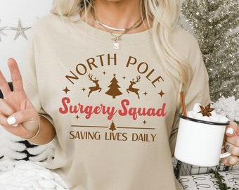 Kerstmis Chirurgie Squad Shirt Chirurgie Afdeling Kerstshirt Of Verpleegster Shirt Operatiekamer Verpleegster Kerstshirt Chirurgisch Tech Shirt