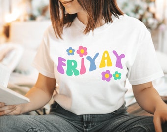 Friyay Shirt Friyay Teacher Shirt TGIF Teacher Shirt Gift for Teacher Friday Mom Tee Reading Shirt Teacher Appreciation Gift