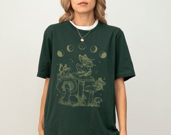 Camisa Sapo Fada Sapo Roupas Goblincore Roupas Goblin Core Camisa Goblincore Roupas Goblincore Camisa Cottage Core Camisa Dark Academia