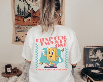 Maglietta Retro Chapter 21, da libro, per il suo 21° compleanno, regalo per il suo 21° compleanno, regalo per il suo 21° compleanno, regali per il suo 21° compleanno, regali per ragazze per il 21° compleanno