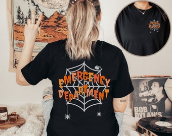 Halloween ER TShirt Emergency Department Shirt Emergency Rn Shirt ER Nurse Present ER Er Crew Top Er Nurse T Shirt Emergency Department