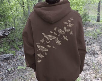 Moth Hoodie Moth Shirt Dark Cottage Core Clothes Whimsigoth Hoodie Moths Shirt Cottagecore Goblincore Luna Moth Goblincore Shirt Insect