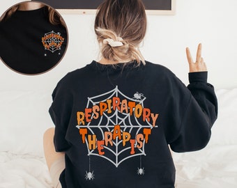 Halloween Respiratory Therapist Sweatshirt Respiratory Therapy Sweatshirt Therapy Sweater Therapist Pullover RT Sweatshirt Future Therapist