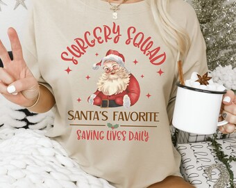 Kerstmis Chirurgie Squad Shirt Chirurgie Afdeling Kerstshirt Of Verpleegster Shirt Operatiekamer Verpleegster Kerstshirt Chirurgisch Tech Shirt