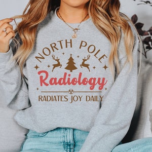 Radiologie Weihnachten Sweatshirt Rad Tech Sweatshirt Weihnachten Crewneck Radiologie Retro Rad Tech Sweatshirt Radiologie Sweatshirt Xray Pullover