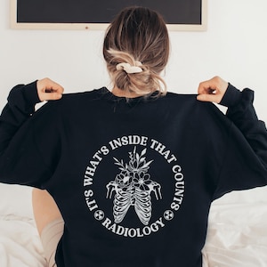 Radiology Sweatshirt Rad Tech Sweatshirt Floral Xray Sweatshirt Xray Tech Sweatshirt Radiology Sweater Radiology Crewneck Skeleton Crew Neck